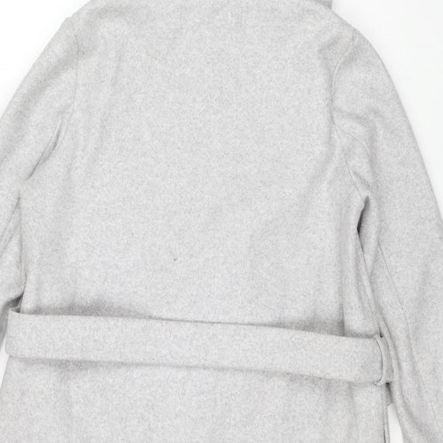 Zara Womens Grey Kimono Coat Size XS Tie
