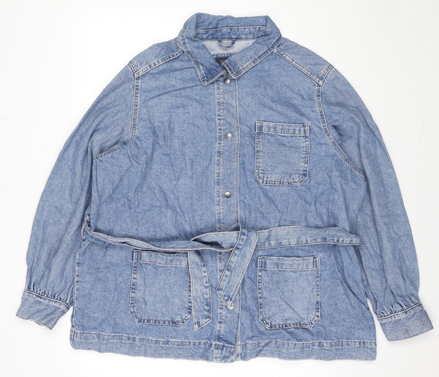 Marks and Spencer Womens Blue Jacket Size 22 Button