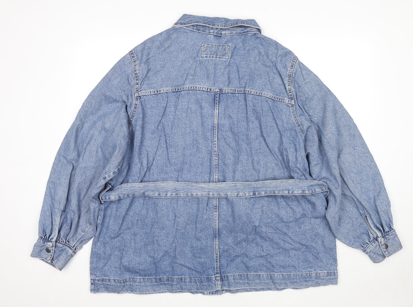 Marks and Spencer Womens Blue Jacket Size 22 Button