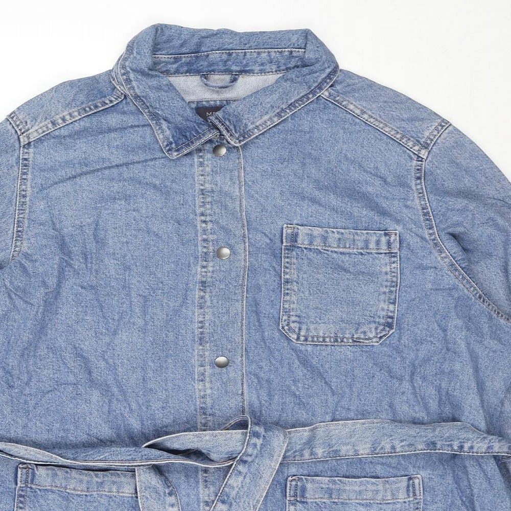 Marks and Spencer Womens Blue Jacket Size 22 Button