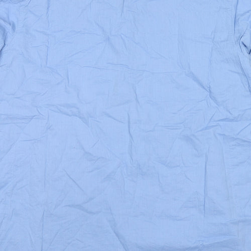 Fabindia Womens Blue Striped Cotton Tunic T-Shirt Size 10 Round Neck