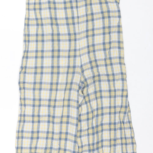 Urban Outfitters Womens Multicoloured Check Viscose Jumpsuit One-Piece Size S L23 in Button