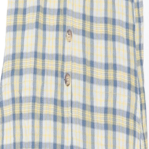 Urban Outfitters Womens Multicoloured Check Viscose Jumpsuit One-Piece Size S L23 in Button
