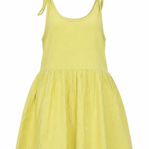 Nasty Gal Womens Green Cotton Tank Dress Size 10 Scoop Neck Tie