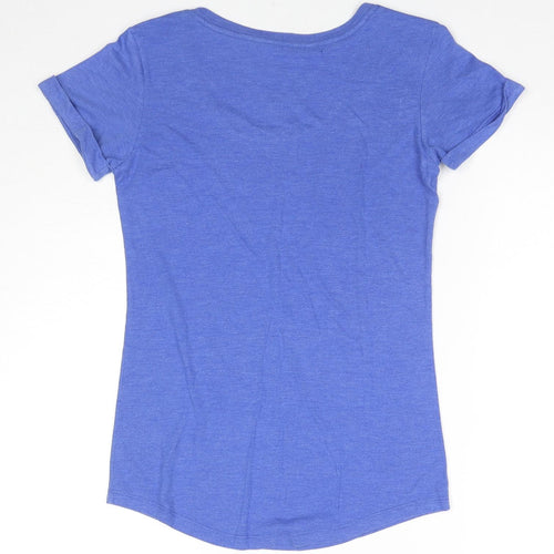 Nike Womens Blue Polyester Basic T-Shirt Size S Round Neck - Blue Jays