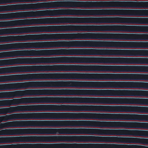 Cotton Traders Mens Blue Striped Cotton Polo Size 3XL Collared Pullover - Help For Heroes