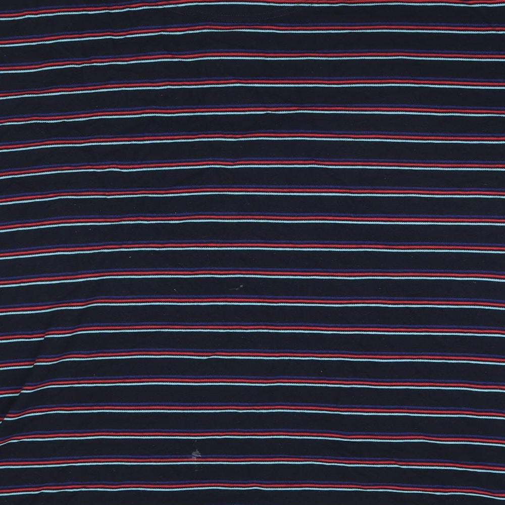 Cotton Traders Mens Blue Striped Cotton Polo Size 3XL Collared Pullover - Help For Heroes