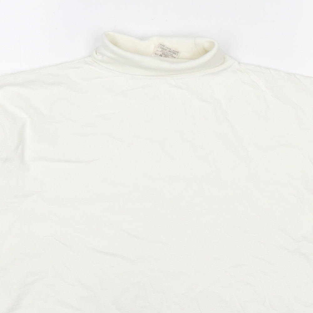 Union River Womens White Cotton Pullover Sweatshirt Size 14 Pullover - Size 14-16