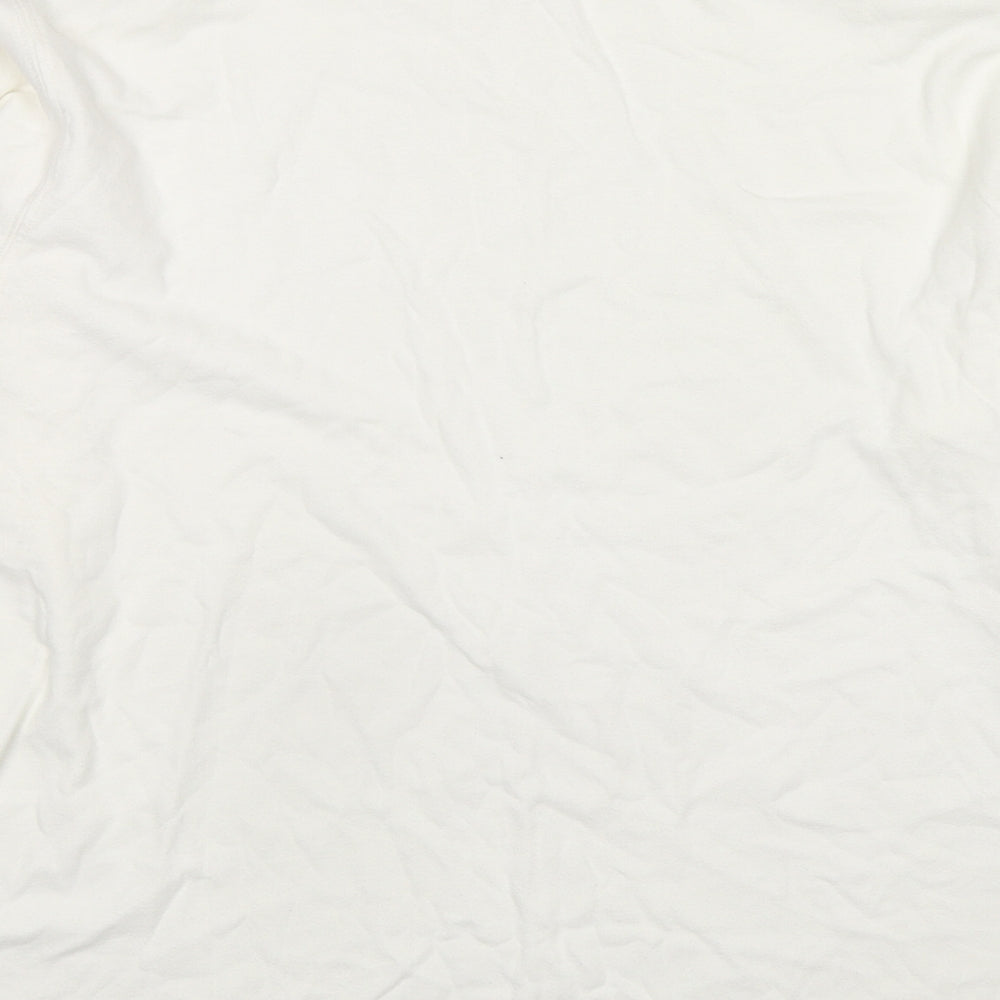 Union River Womens White Cotton Pullover Sweatshirt Size 14 Pullover - Size 14-16