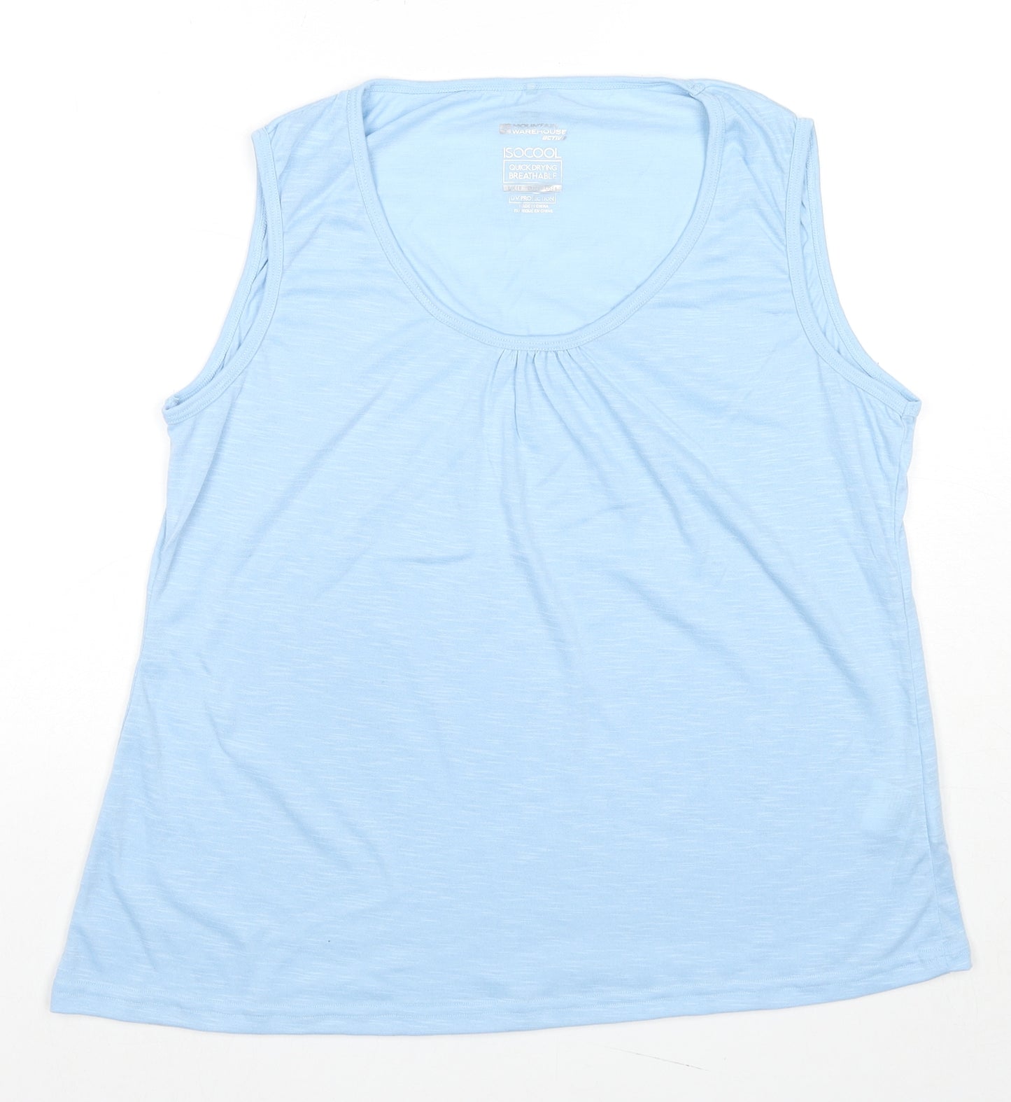 Mountain Warehouse Womens Blue Polyester Basic Tank Size 18 Scoop Neck