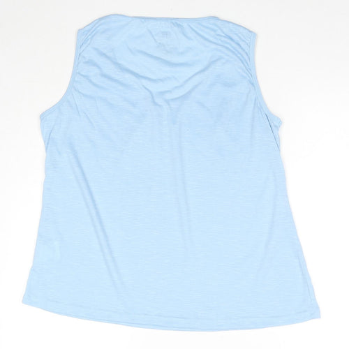 Mountain Warehouse Womens Blue Polyester Basic Tank Size 18 Scoop Neck