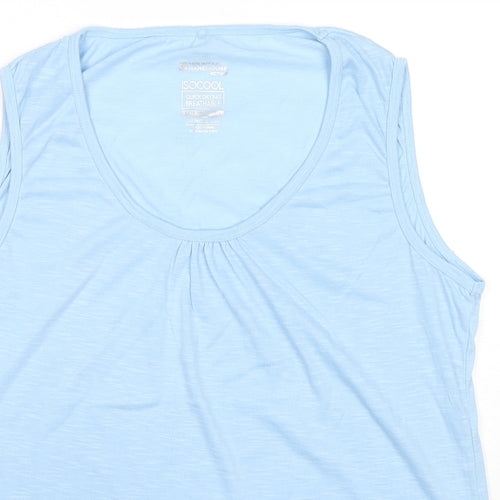 Mountain Warehouse Womens Blue Polyester Basic Tank Size 18 Scoop Neck