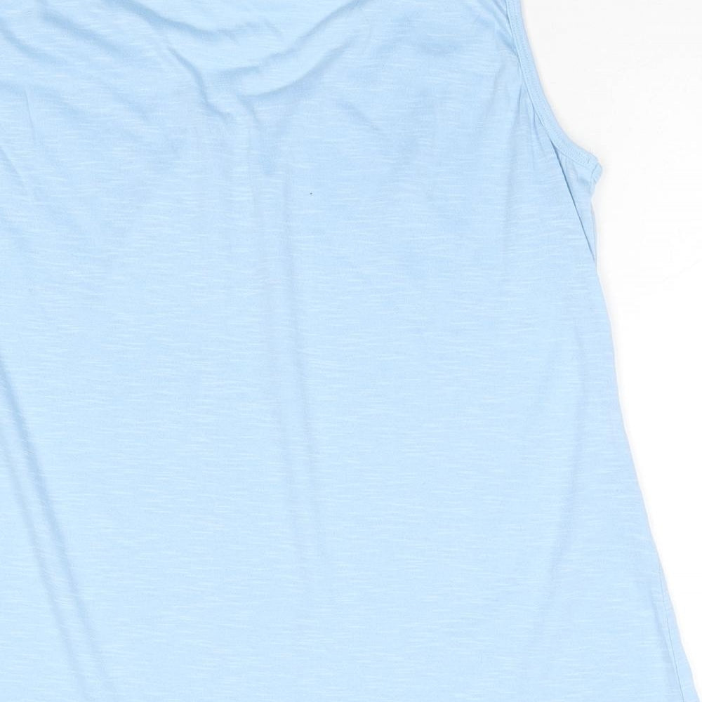 Mountain Warehouse Womens Blue Polyester Basic Tank Size 18 Scoop Neck
