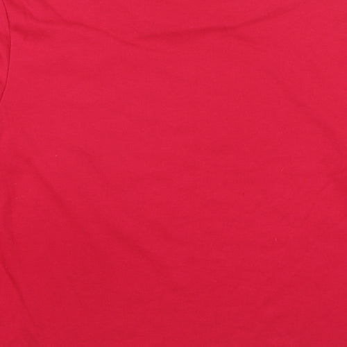 Poppy Womens Red Polyester Jersey T-Shirt Size 16 Round Neck
