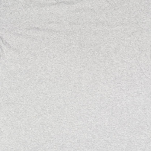 Marks and Spencer Womens Grey Colourblock Cotton Basic T-Shirt Size M Round Neck