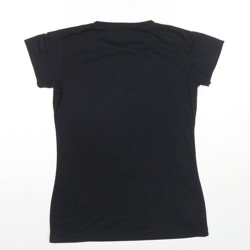Islands Womens Black Cotton Basic T-Shirt Size S Round Neck - Boracay Thing Look Better Underwater