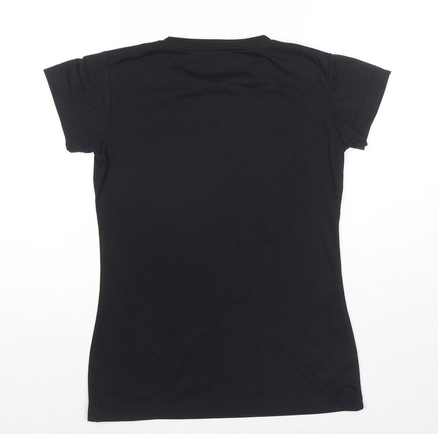 Islands Womens Black Cotton Basic T-Shirt Size S Round Neck - Boracay Thing Look Better Underwater