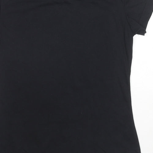 Islands Womens Black Cotton Basic T-Shirt Size S Round Neck - Boracay Thing Look Better Underwater