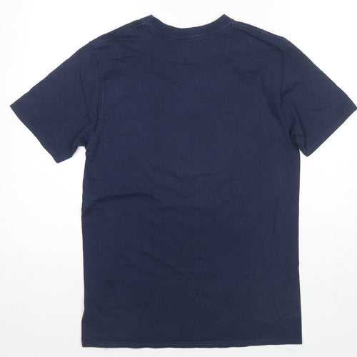 Shot Dead In The Head Mens Blue Cotton T-Shirt Size M Round Neck - Wankel Cars