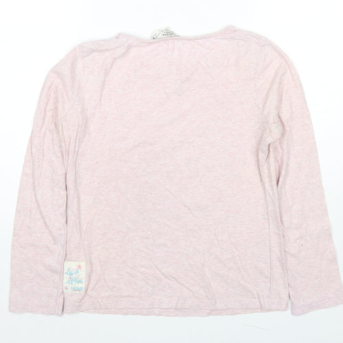 Fat Face Girls Pink Cotton Jersey T-Shirt Size 12-13 Years Round Neck Pullover - Over The Mountains