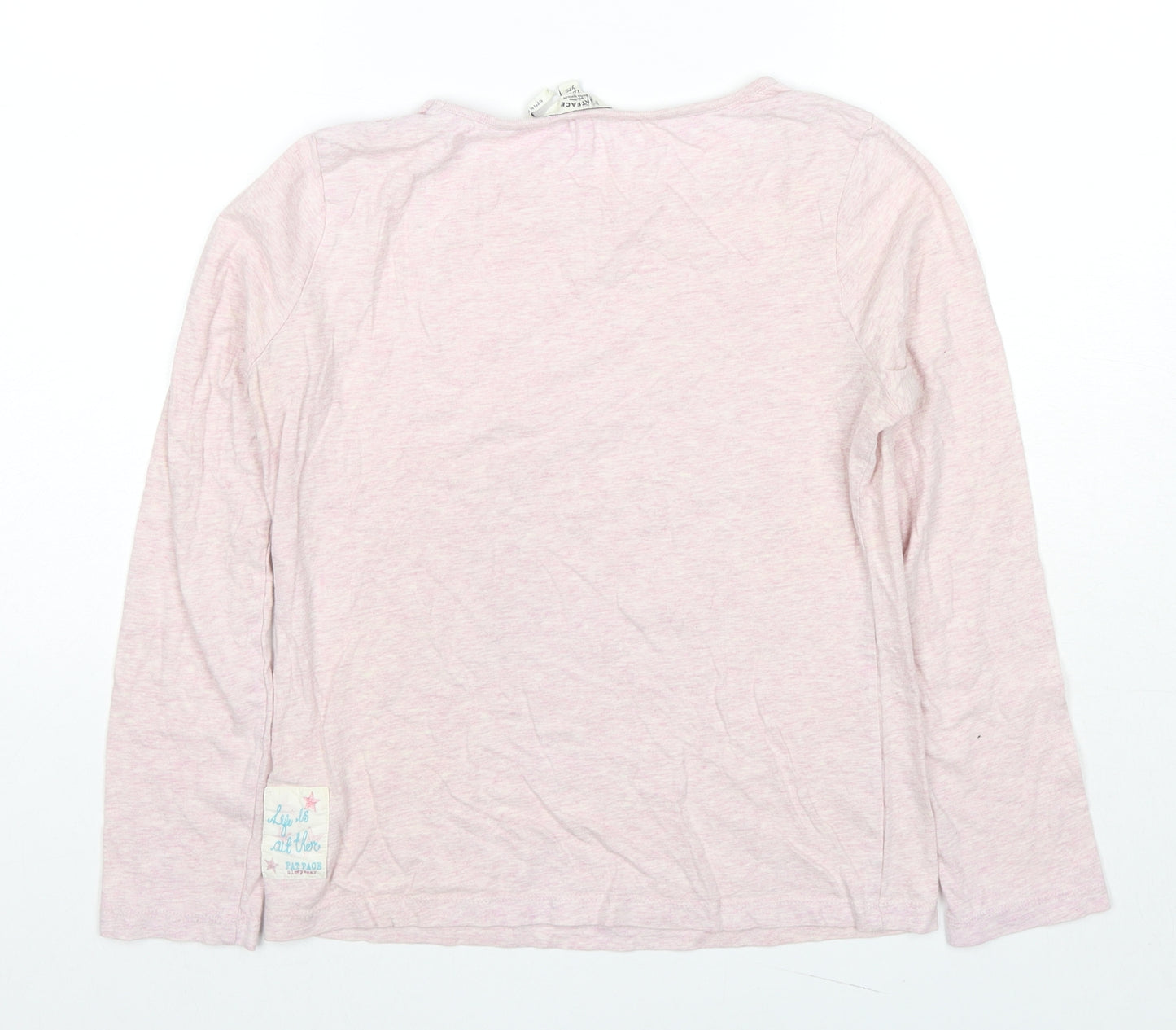 Fat Face Girls Pink Cotton Jersey T-Shirt Size 12-13 Years Round Neck Pullover - Over The Mountains