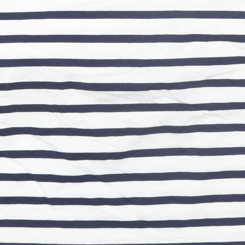 Originals Womens White Striped Cotton Basic Tank Size 12 Square Neck - Size 12-14 Strapless
