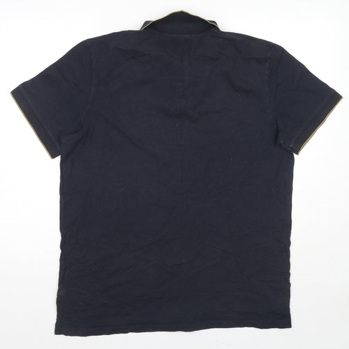 NEXT Mens Blue Cotton Polo Size XL Collared Pullover