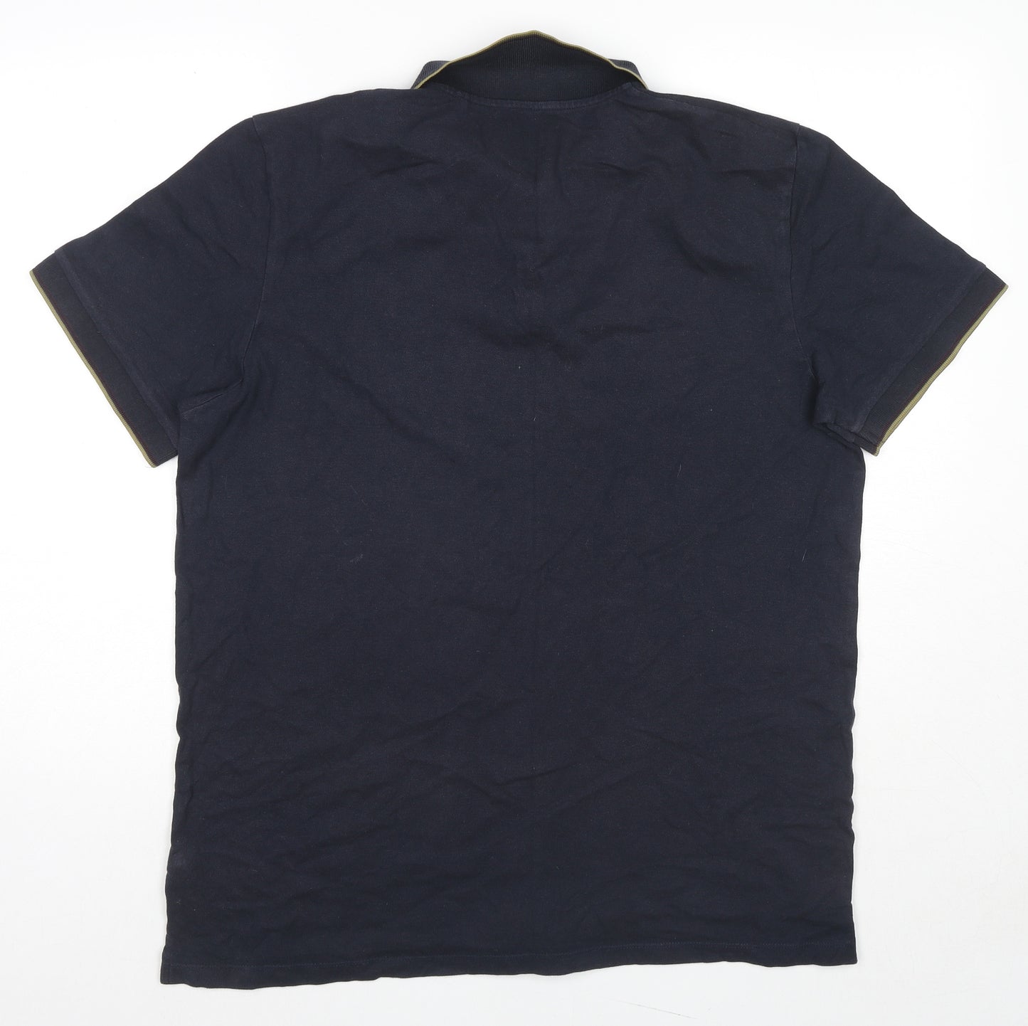 NEXT Mens Blue Cotton Polo Size XL Collared Pullover