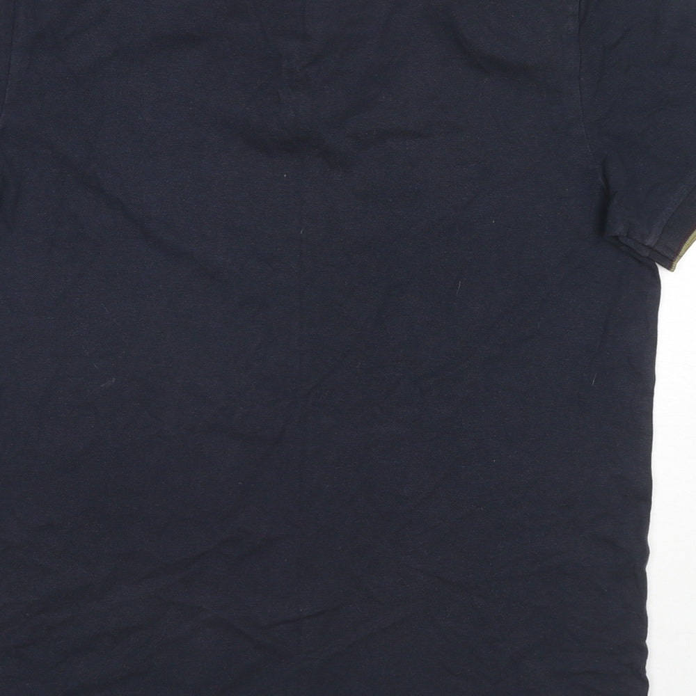 NEXT Mens Blue Cotton Polo Size XL Collared Pullover