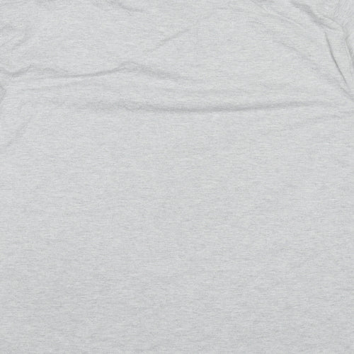 Uniqlo Mens Grey Cotton Polo Size L Collared Pullover