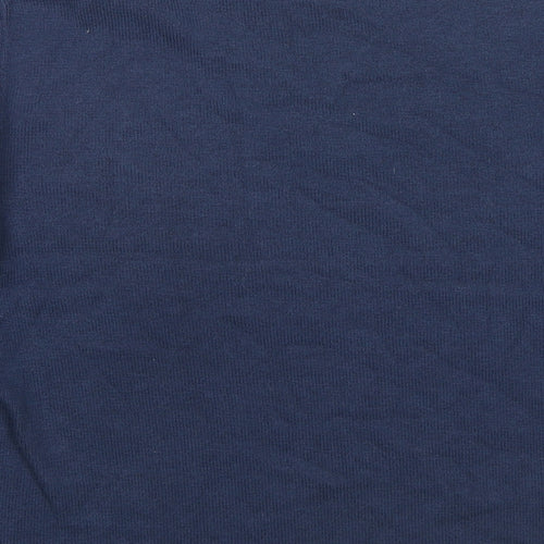 Orvis Womens Blue Round Neck Cotton Pullover Jumper Size S