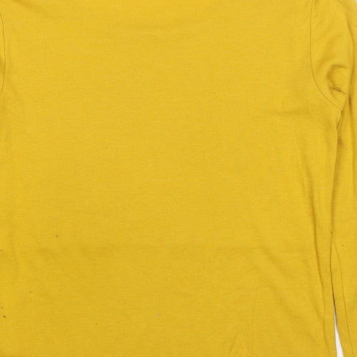 Emreco Womens Yellow Square Neck Polyester Pullover Jumper Size 14