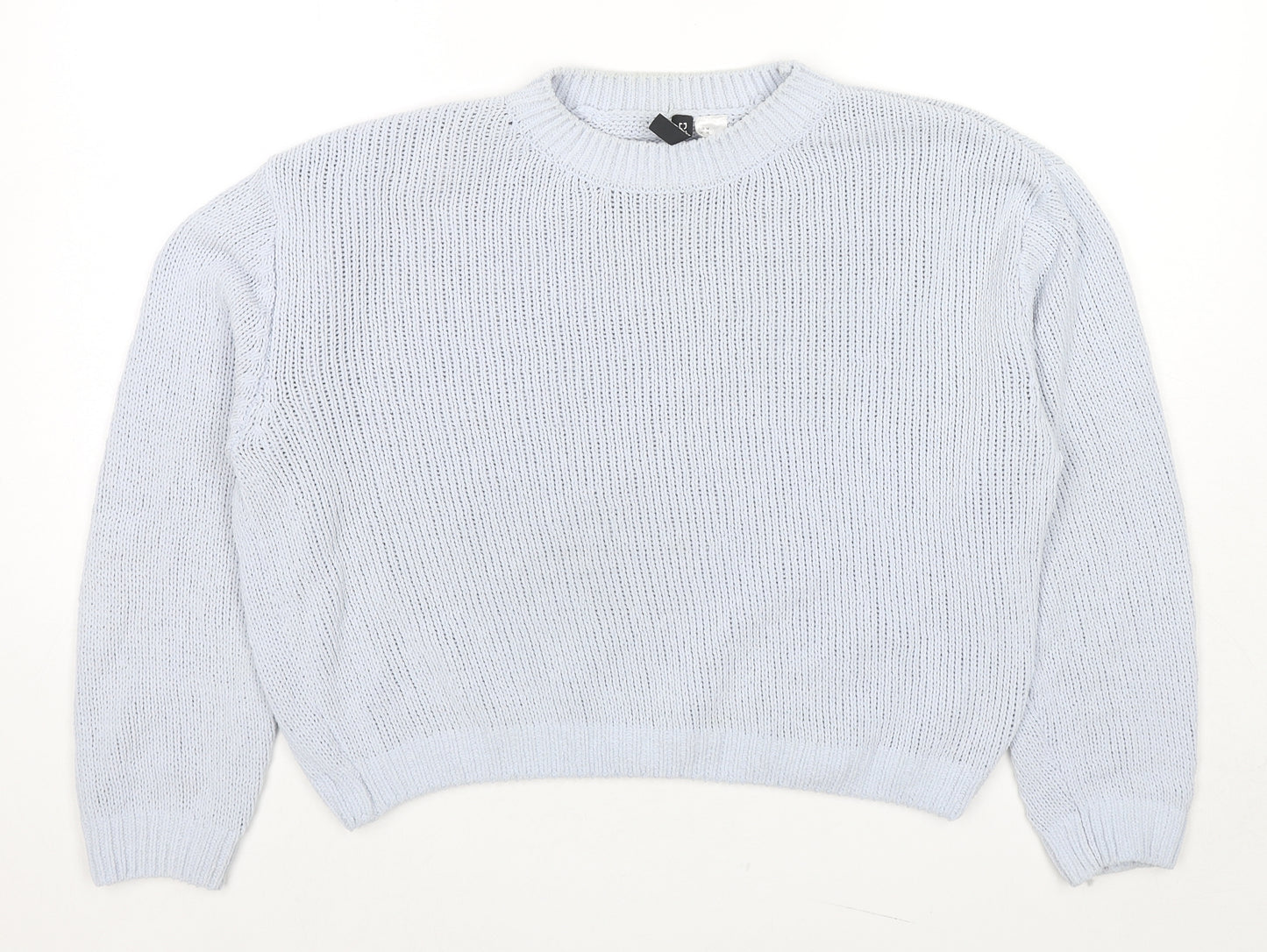 Divided by H&M Womens Blue Round Neck Polyester Pullover Jumper Size M