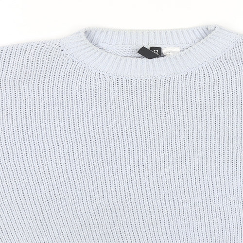 Divided by H&M Womens Blue Round Neck Polyester Pullover Jumper Size M