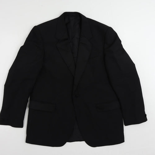 Varteks Mens Black Polyester Tuxedo Suit Jacket Size 40 Regular