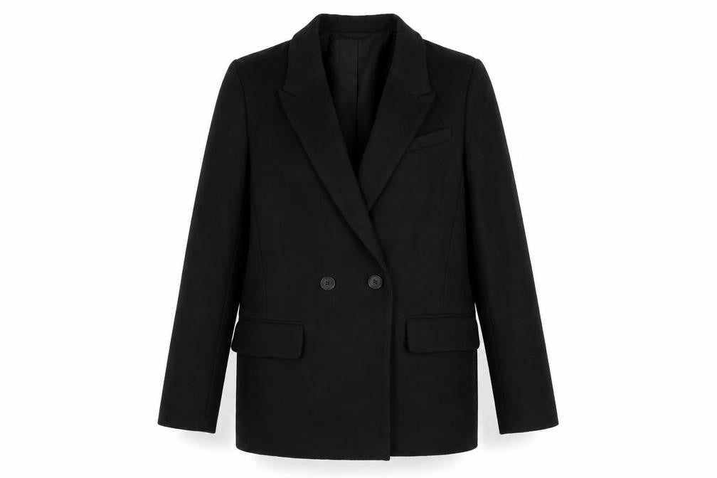 H7m Womens Black Jacket Blazer Size XS Button