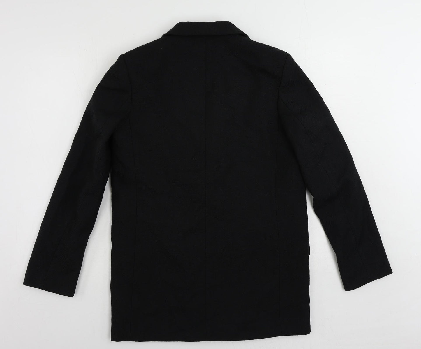 H7m Womens Black Jacket Blazer Size XS Button