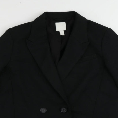 H7m Womens Black Jacket Blazer Size XS Button