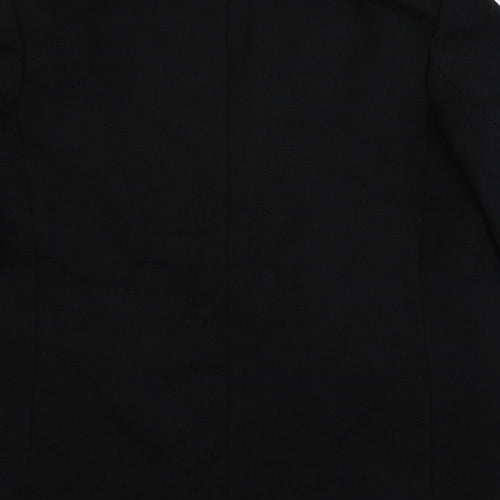 H7m Womens Black Jacket Blazer Size XS Button