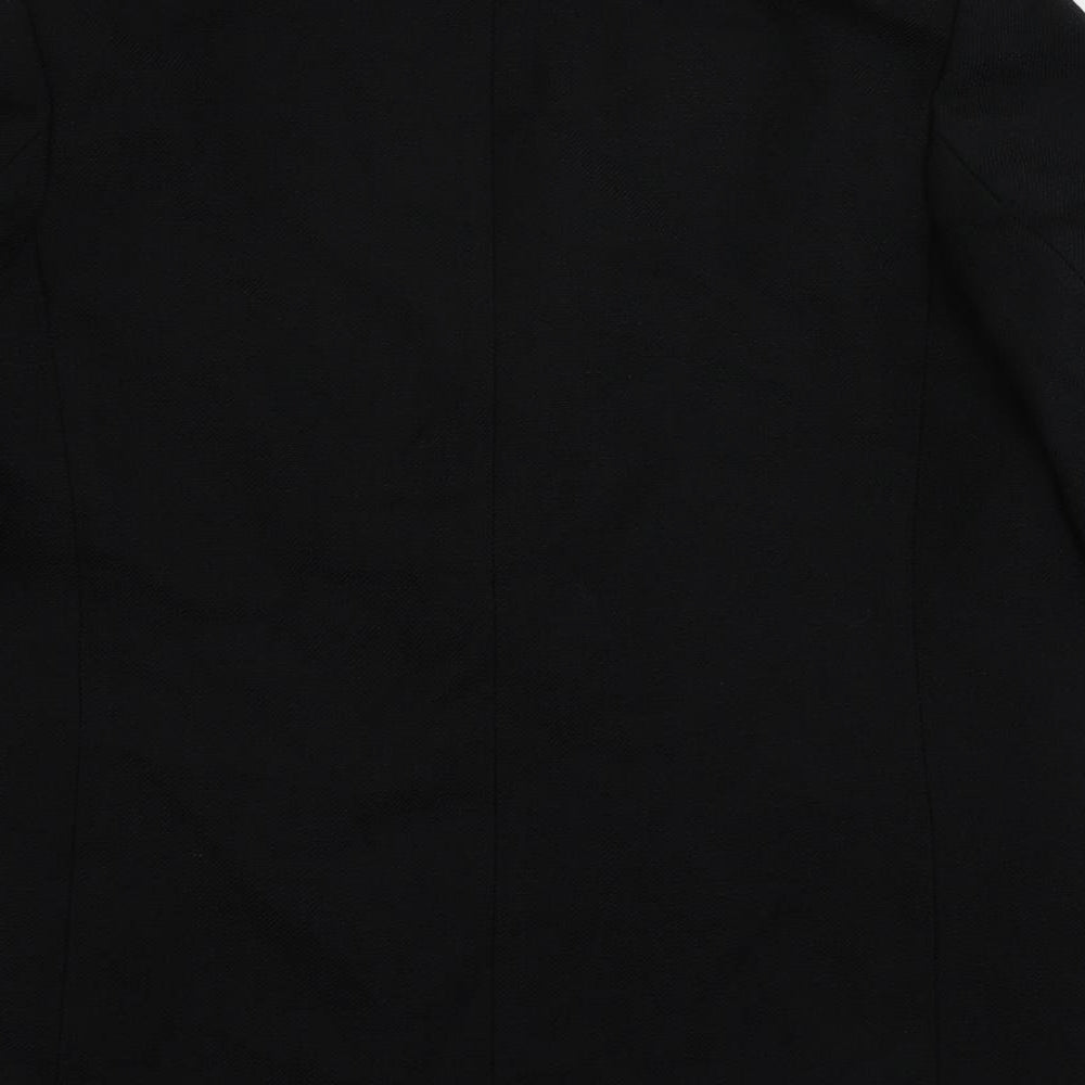 H7m Womens Black Jacket Blazer Size XS Button