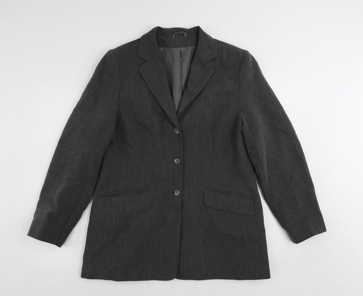 Dorothy Perkins Womens Grey Jacket Blazer Size 16 Button