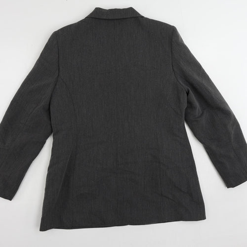 Dorothy Perkins Womens Grey Jacket Blazer Size 16 Button