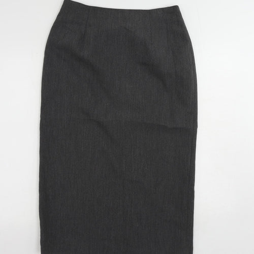 Dorothy Perkins Womens Grey Polyester Straight & Pencil Skirt Size 14 Zip