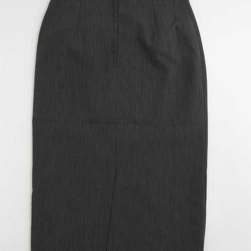 Dorothy Perkins Womens Grey Polyester Straight & Pencil Skirt Size 14 Zip