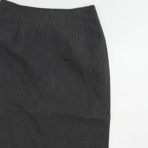 Dorothy Perkins Womens Grey Polyester Straight & Pencil Skirt Size 14 Zip