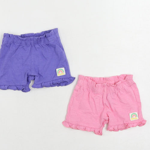 Marks and Spencer Baby Pink Cotton Shorts Set Outfit/Set Size 0-3 Months