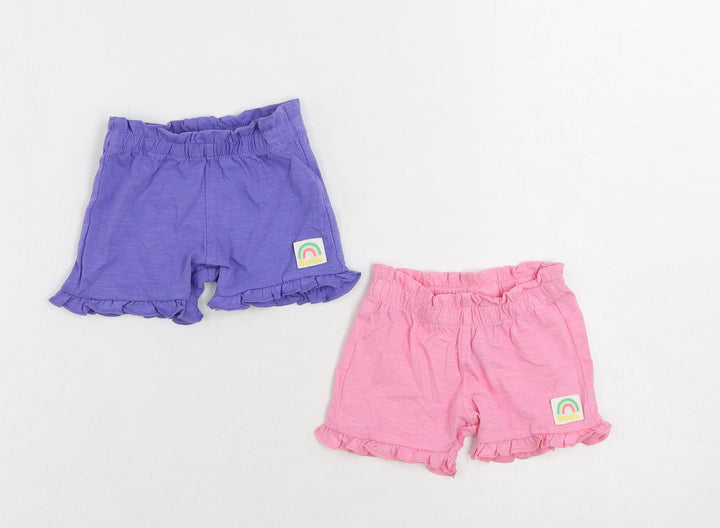 Marks and Spencer Baby Pink Cotton Shorts Set Outfit/Set Size 0-3 Months