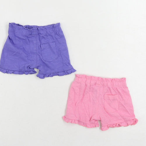 Marks and Spencer Baby Pink Cotton Shorts Set Outfit/Set Size 0-3 Months