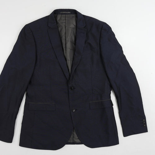 NEXT Mens Blue Polyester Jacket Suit Jacket Size 42 Regular
