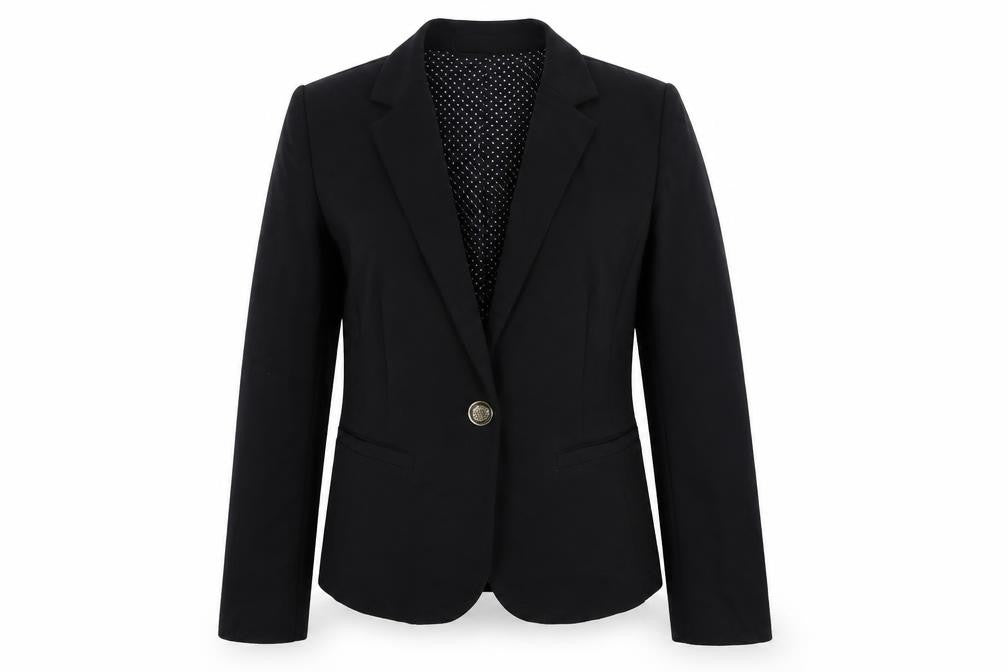 Classics Womens Blue Jacket Blazer Size 8 Button